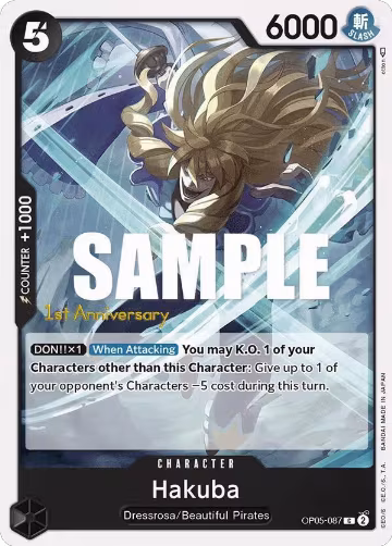 Hakuba (OP05-087), Awakening of the New Era: 1st Anniversary Tournament Cards — One Piece card price