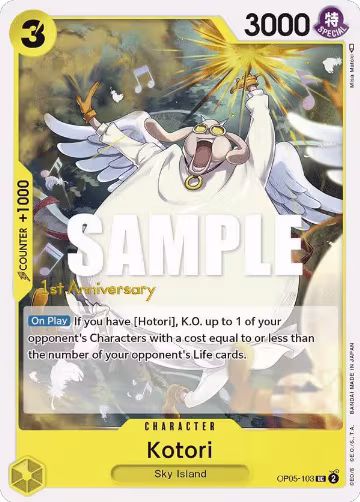 Kotori (OP05-103), Awakening of the New Era: 1st Anniversary Tournament Cards — One Piece card price
