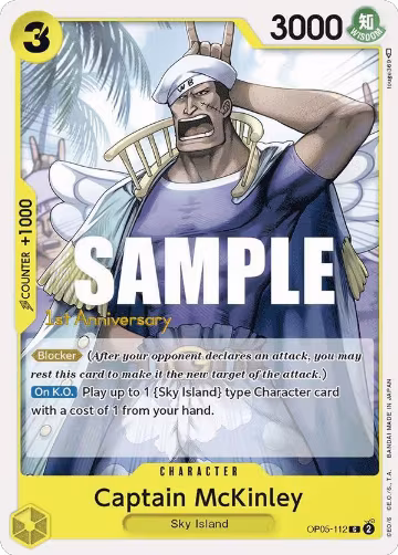 Captain McKinley (OP05-112), Awakening of the New Era: 1st Anniversary Tournament Cards — One Piece card price