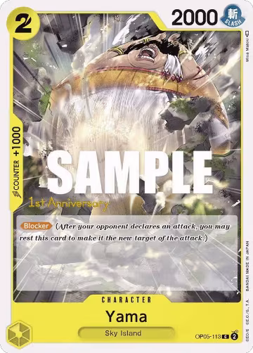 Yama (OP05-113), Awakening of the New Era: 1st Anniversary Tournament Cards — One Piece card price