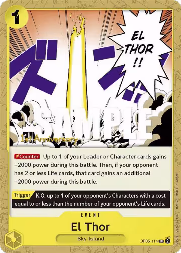 El Thor (OP05-114), Awakening of the New Era: 1st Anniversary Tournament Cards — One Piece card price
