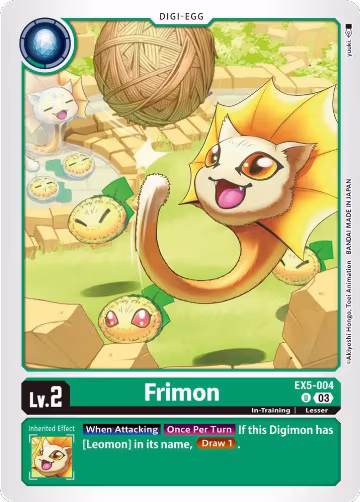 Frimon (EX5-004 U), Animal Colosseum — Digimon card price