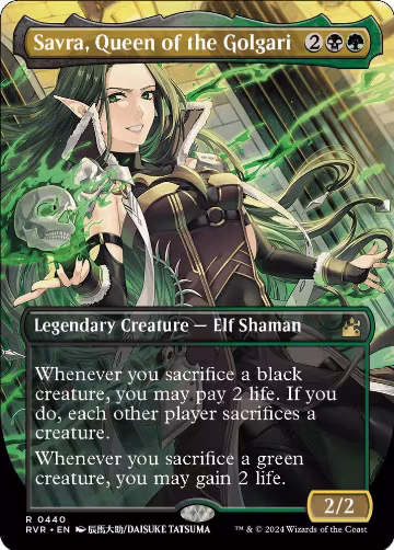 Savra, Queen of the Golgari (Anime Borderless) (440), Ravnica Remastered — Magic card price