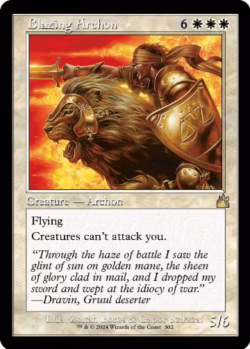 Blazing Archon (Retro Frame) (302), Ravnica Remastered — Magic card price