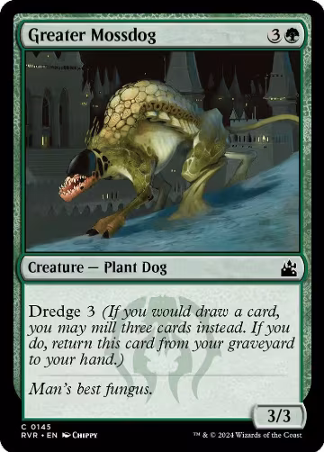 Greater Mossdog (145), Ravnica Remastered — Magic card price