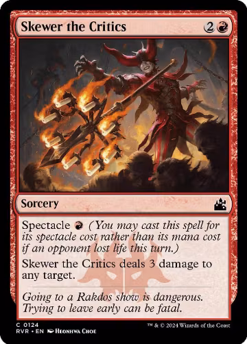 Skewer the Critics (124), Ravnica Remastered — Magic card price