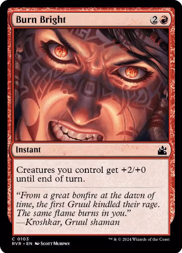 Burn Bright (103), Ravnica Remastered — Magic card price