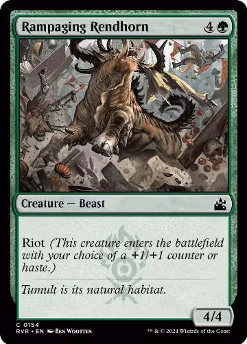 Rampaging Rendhorn (154), Ravnica Remastered — Magic card price