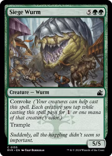 Siege Wurm (155), Ravnica Remastered — Magic card price