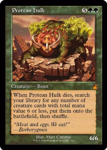 Protean Hulk (Retro Frame) (353), Ravnica Remastered — Magic card price