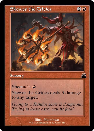 Skewer the Critics (Retro Frame) (340), Ravnica Remastered — Magic card price