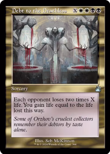 Debt to the Deathless (Retro Frame) (364), Ravnica Remastered — Magic card price