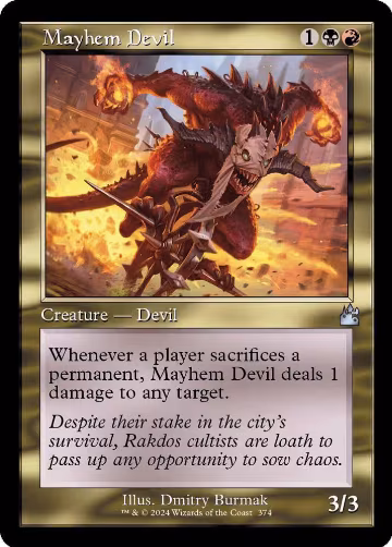 Mayhem Devil (Retro Frame) (374), Ravnica Remastered — Magic card price
