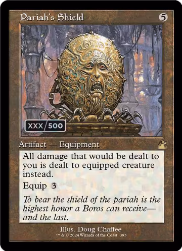 Pariah's Shield (Retro Frame) (Serial Numbered) (393), Ravnica Remastered — Magic card price