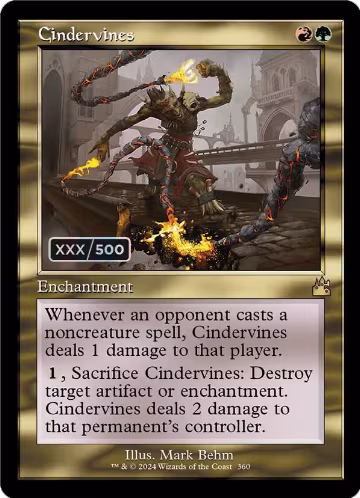 Cindervines (Retro Frame) (Serial Numbered) (360), Ravnica Remastered — Magic card price