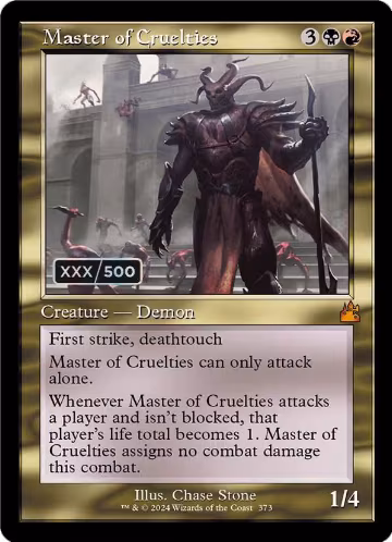 Master of Cruelties (Retro Frame) (Serial Numbered) (373), Ravnica Remastered — Magic card price