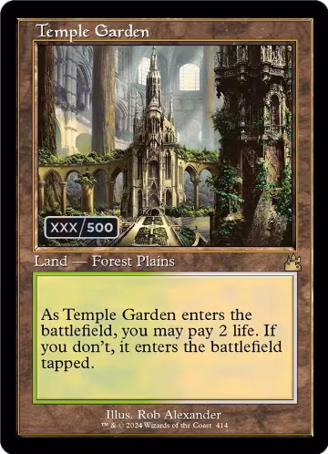 Temple Garden (Retro Frame) (Serial Numbered) (414), Ravnica Remastered — Magic card price