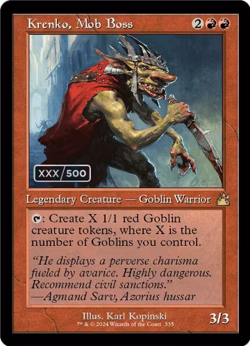 Krenko, Mob Boss (Retro Frame) (Serial Numbered) (335) — card price