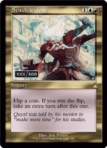 Stitch in Time (Retro Frame) (Serial Numbered) (384), Ravnica Remastered — Magic card price