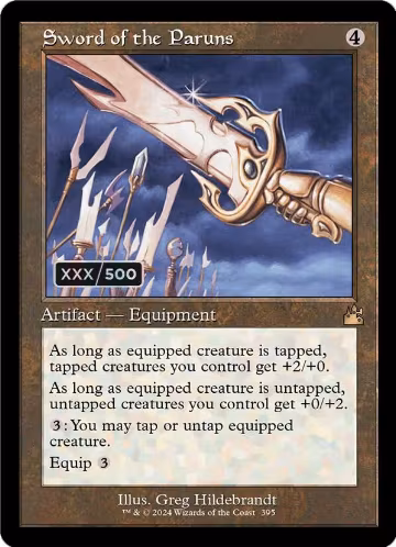Sword of the Paruns (Retro Frame) (Serial Numbered) (395), Ravnica Remastered — Magic card price