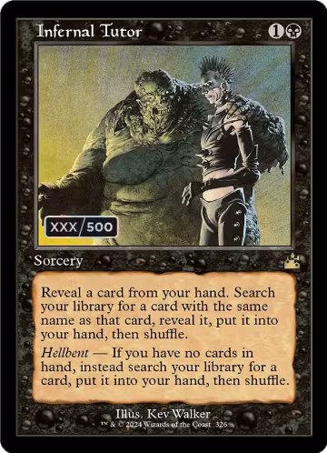 Infernal Tutor (Retro Frame) (Serial Numbered) (326), Ravnica Remastered — Magic card price