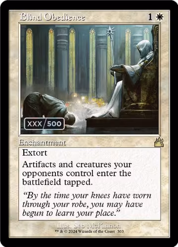 Blind Obedience (Retro Frame) (Serial Numbered) (303), Ravnica Remastered — Magic card price