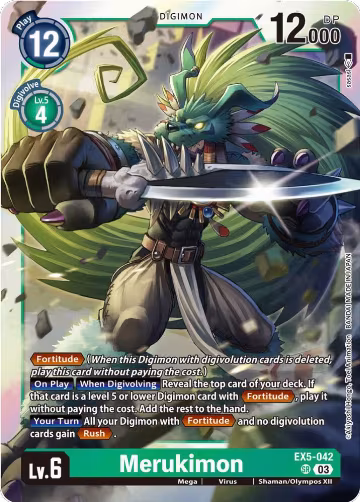Merukimon (EX5-042 SR), Animal Colosseum — Digimon card price