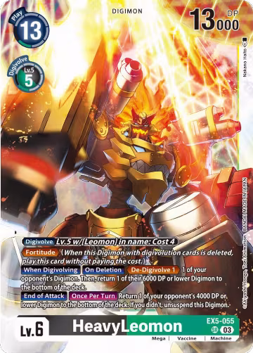 HeavyLeomon (EX5-055 SR), Animal Colosseum — Digimon card price