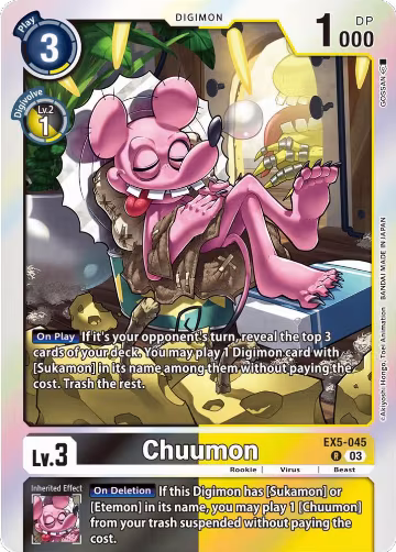 Chuumon (EX5-045 R), Animal Colosseum — Digimon card price