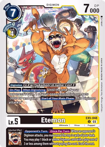 Etemon (EX5-048 U), Animal Colosseum — Digimon card price