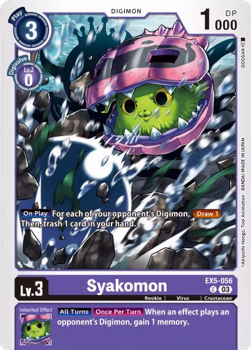 Syakomon (EX5-056 C), Animal Colosseum — Digimon card price