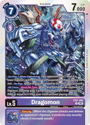 Dragomon (EX5-060 R), Animal Colosseum — Digimon card price