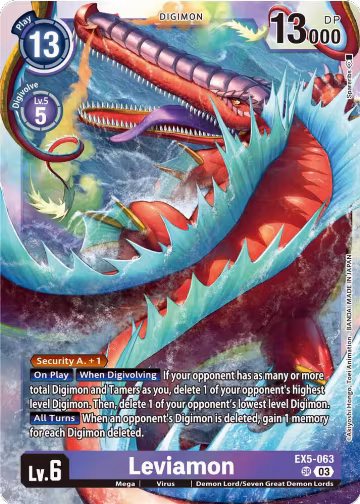 Leviamon (EX5-063 SR), Animal Colosseum — Digimon card price