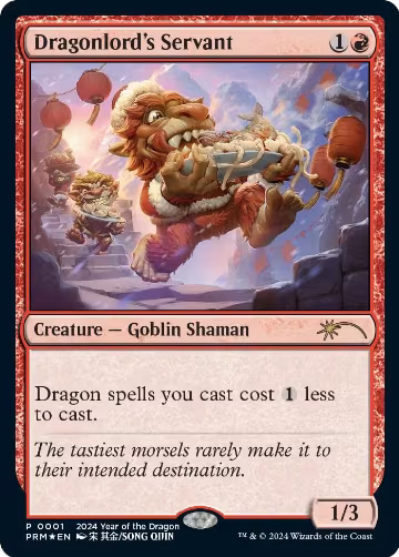 Dragonlord's Servant (Year of the Dragon 2024) (1), Standard Showdown Promos — Magic card price