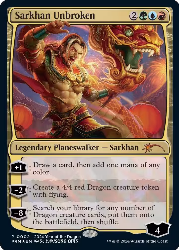 Sarkhan Unbroken (Year of the Dragon 2024) (2), Standard Showdown Promos — Magic card price
