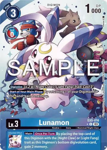 Lunamon (Alternate Art) (EX5-016 U), Animal Colosseum — Digimon card price