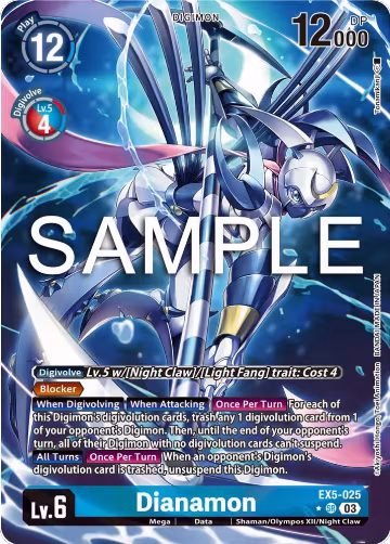 Dianamon (Alternate Art) (EX5-025 SR), Animal Colosseum — Digimon card price