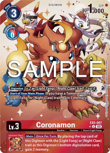 Coronamon (Alternate Art) (EX5-007 U), Animal Colosseum — Digimon card price