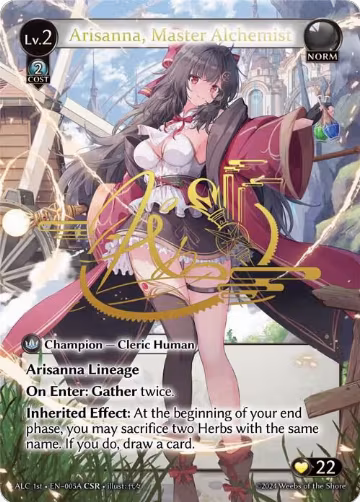 Arisanna, Master Alchemist (CSR) (005A) (ALC1E) (005A), Alchemical Revolution — Grand Archive card price