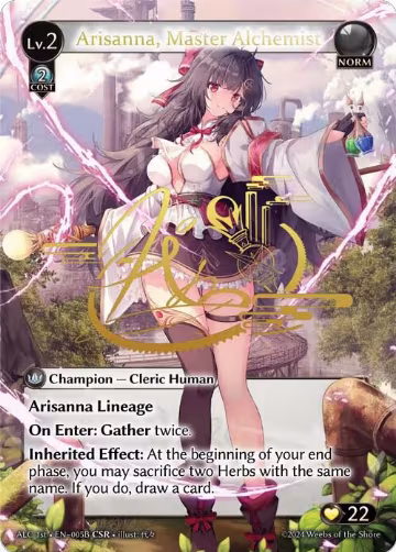Arisanna, Master Alchemist (CSR) (005B) (ALC1E) (005B), Alchemical Revolution — Grand Archive card price