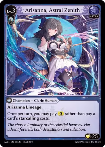 Arisanna, Astral Zenith (006), Alchemical Revolution — Grand Archive card price