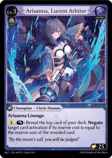 Arisanna, Lucent Arbiter (007), Alchemical Revolution — Grand Archive card price