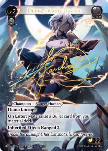 Diana, Deadly Duelist (CSR) (009B) (ALC1E) (009B), Alchemical Revolution — Grand Archive card price