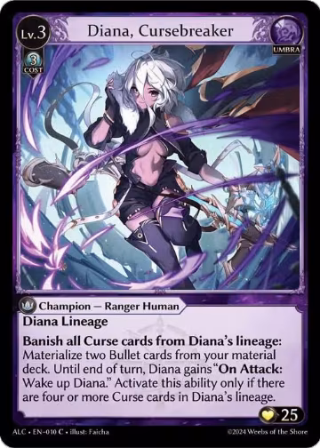 Diana, Cursebreaker (010), Alchemical Revolution — Grand Archive card price
