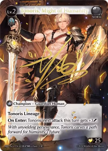 Tonoris, Might of Humanity (CSR) (013B) (ALC1E) (013B), Alchemical Revolution — Grand Archive card price
