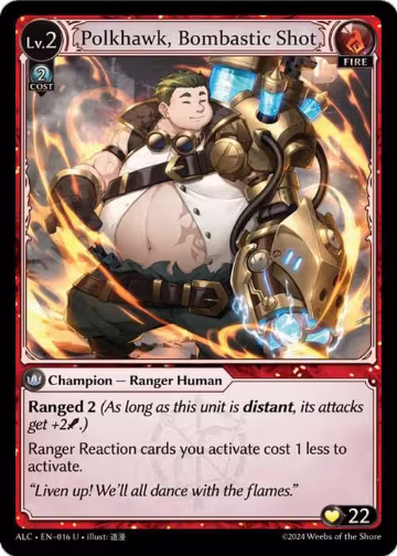 Polkhawk, Bombastic Shot (016), Alchemical Revolution — Grand Archive card price