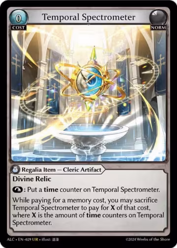 Temporal Spectrometer (029), Alchemical Revolution — Grand Archive card price