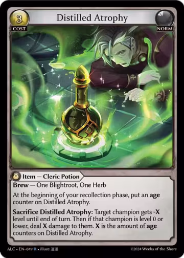 Distilled Atrophy (049), Alchemical Revolution — Grand Archive card price