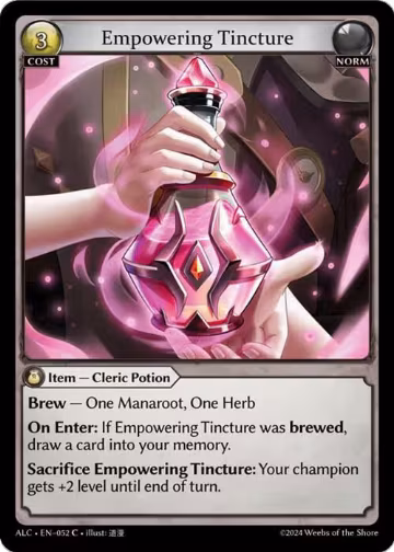 Empowering Tincture (052), Alchemical Revolution — Grand Archive card price