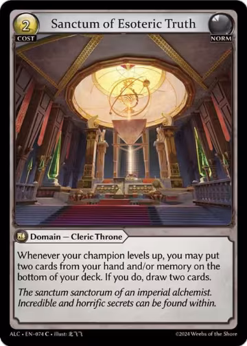 Sanctum of Esoteric Truth (074), Alchemical Revolution — Grand Archive card price